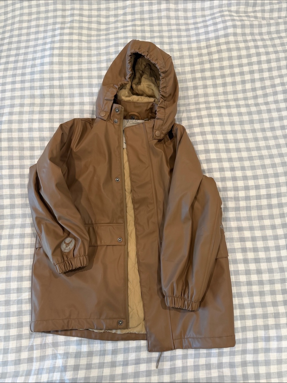 Wheat 6T Thermo Ajo detachable hood rain coat